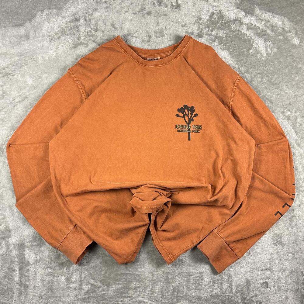 Vintage 2000s lone rock trust the shirt orange sweats shirt desert design
